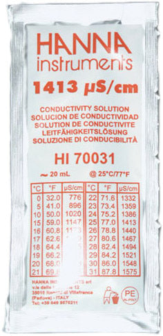 Eichflüssigkeit EC 1413µS 20ml Beutel