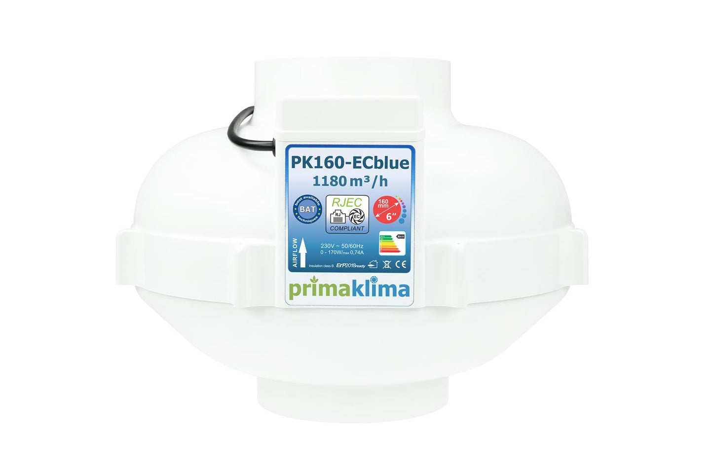 Prima Klima PK160ECblue 0-1180 m³/h RJ45