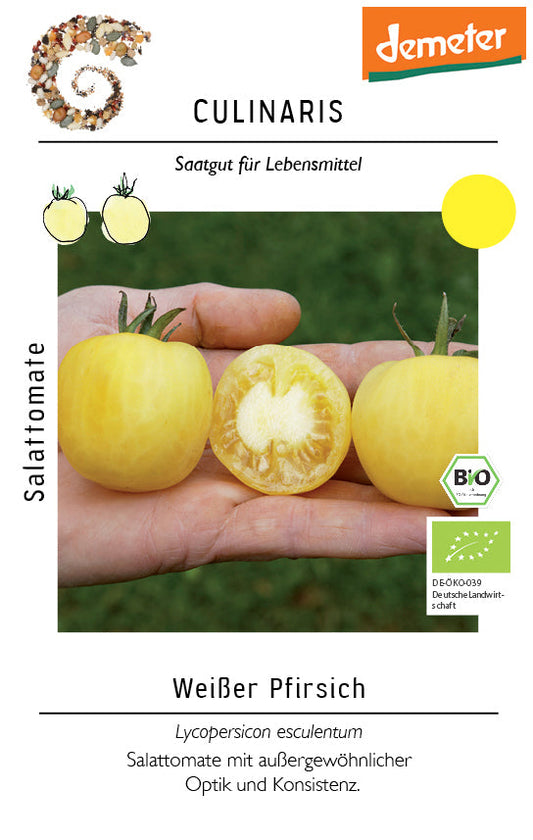 Salattomate Weißer Pfirsich